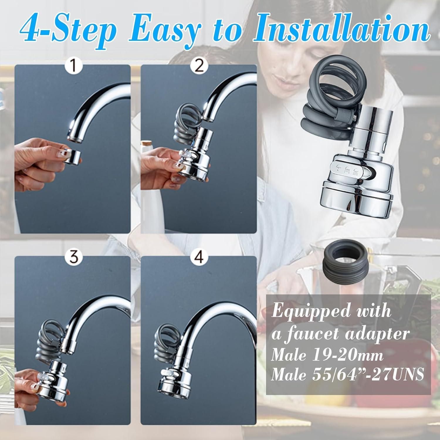Water Faucet Extender Kitchen Faucet Sprayer Kitchen Sink Accessories Tools (1 Pc)